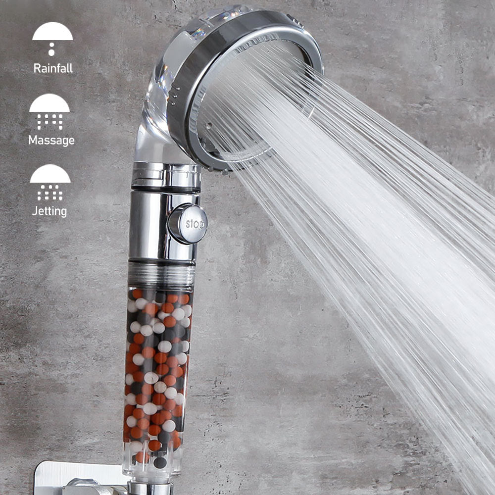 Alcachofa de ducha alta presión con hélices y ahorro de agua – ZONA ECOM